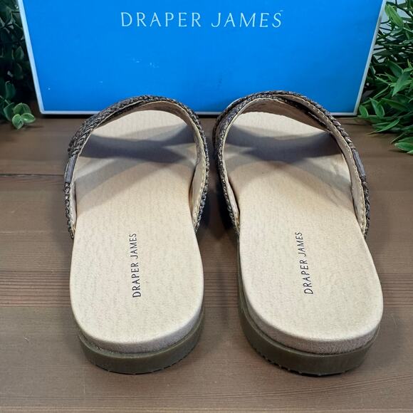Draper James Women's Alex Raffia Brown Crossed Strap Sandals Size 11 - Picture 5 of 9